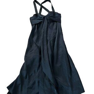 Proenza Schouler Womens Dress Black Sweetheart Crossback Empire Waist Pleated